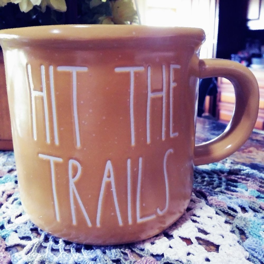 Rae Dunn Ceramic Hit the Trails Mug, 20 oz.